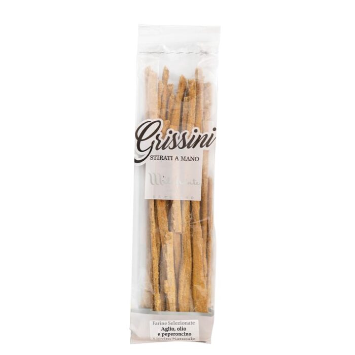 Grissini stirati a mano Aglio olio e peperoncino
